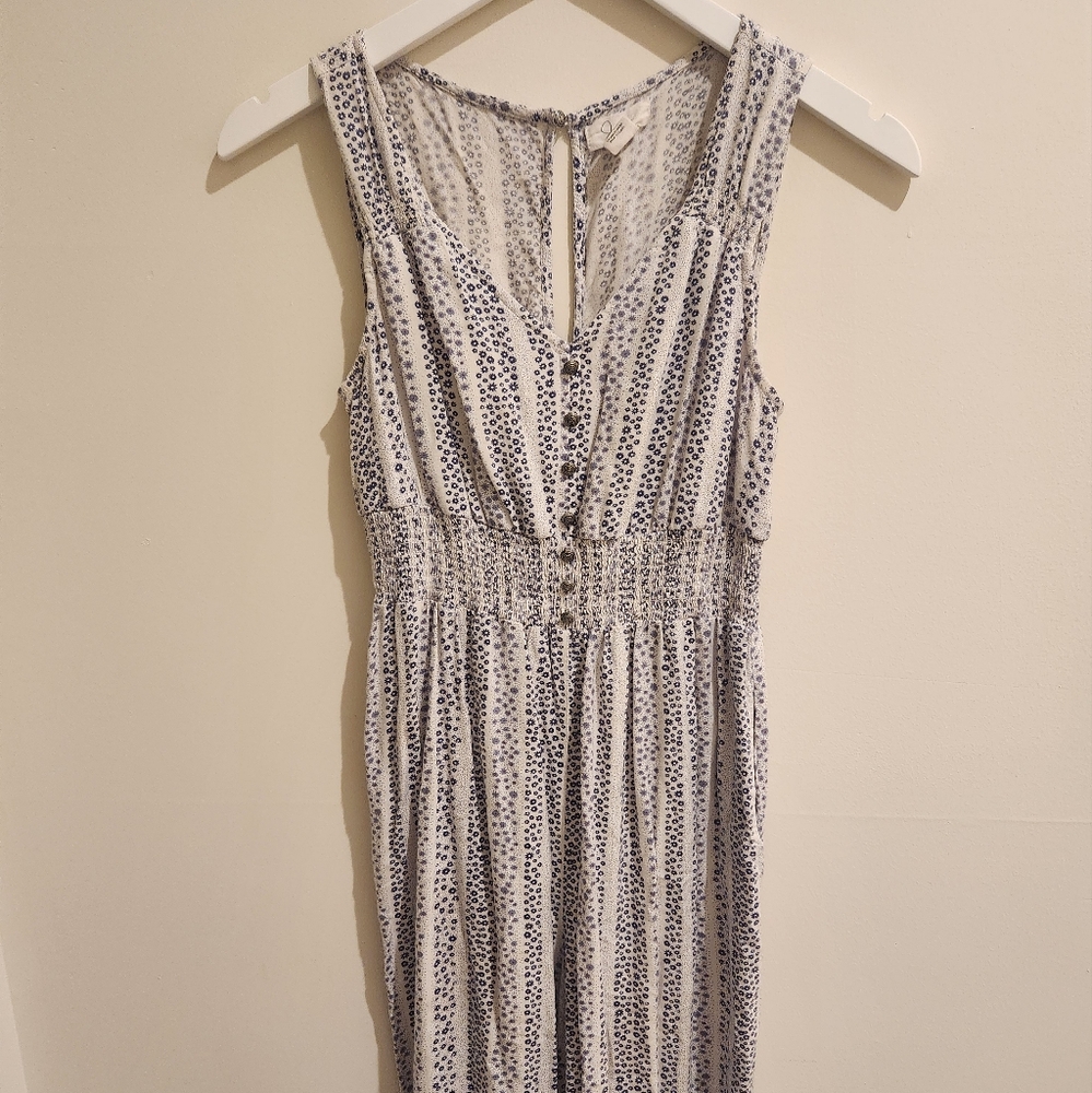 Japna: Navy & White Floral Romper (Size M)